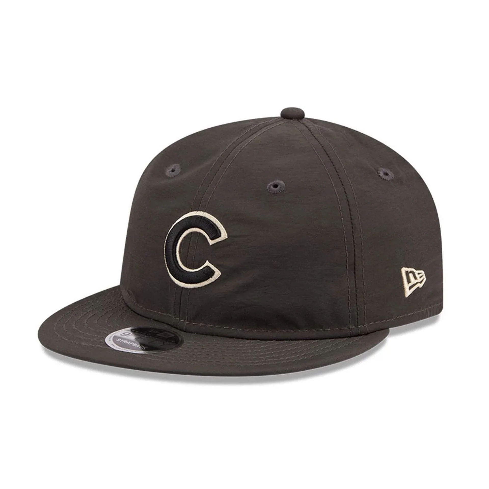 Chicago Cubs MLB Nylon Black Retro Crown 9FIFTY Adjustable Cap