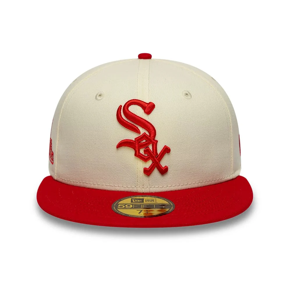 Chicago White Sox MLB Chrome Scarlet Cream 59FIFTY Fitted Cap - Image 2