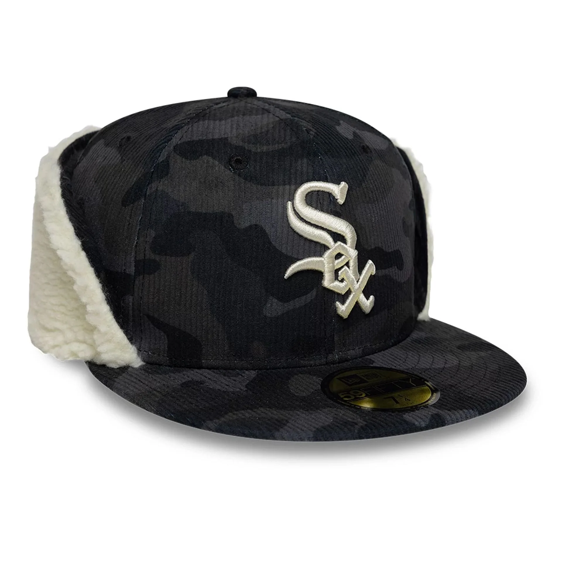 Chicago White Sox MLB Cord Black Downflap 59FIFTY Fitted Cap - Image 3