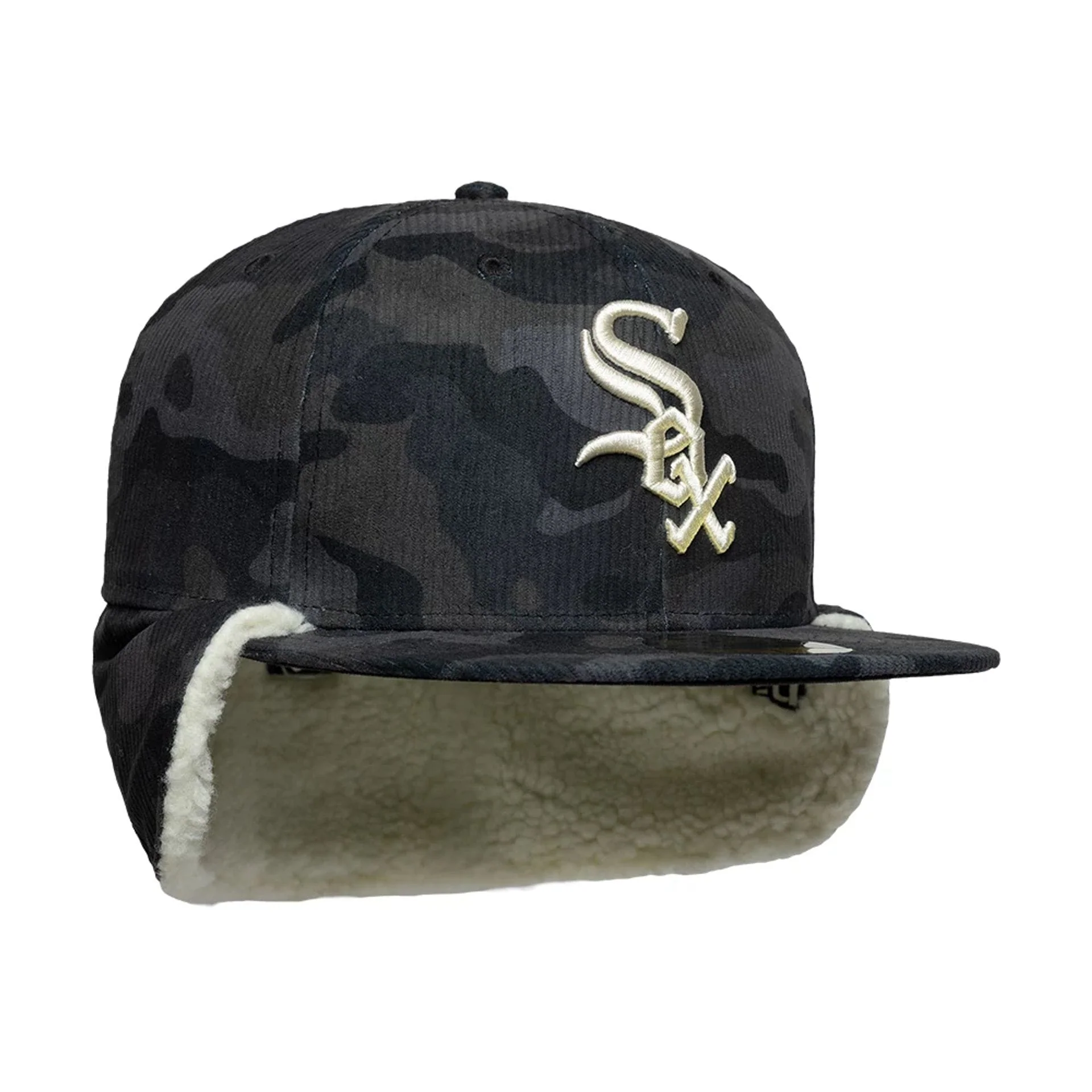 Chicago White Sox MLB Cord Black Downflap 59FIFTY Fitted Cap - Image 7
