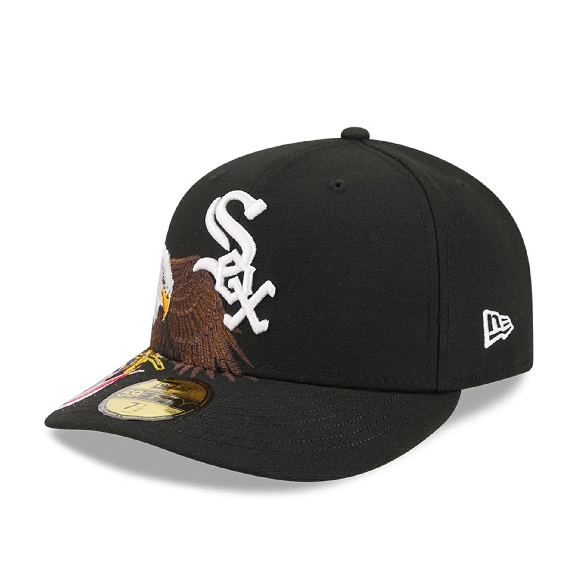 Chicago White Sox MLB Eagle Black 59FIFTY Fitted Cap - Image 4