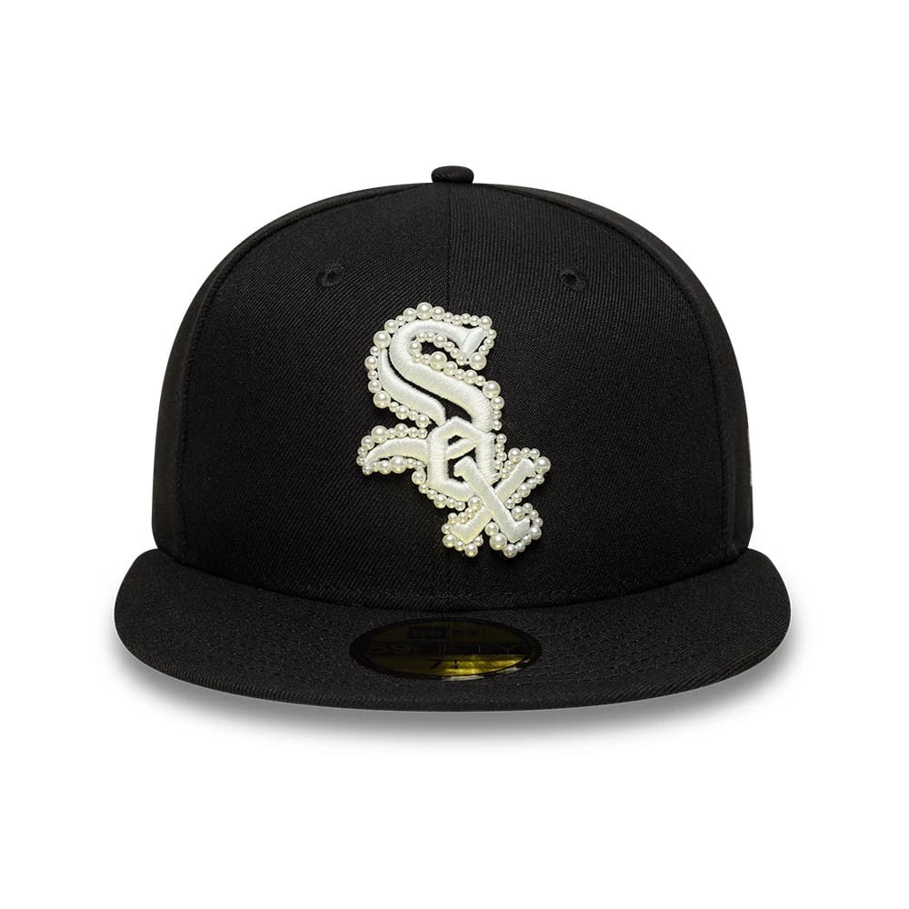 Chicago White Sox MLB Faux Pearl Black 59FIFTY Fitted Cap - Image 3