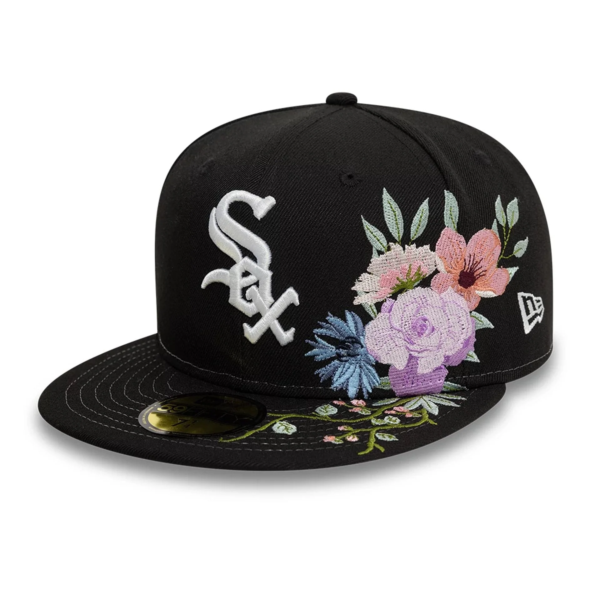 Chicago White Sox MLB Floral Black 59FIFTY Fitted Cap