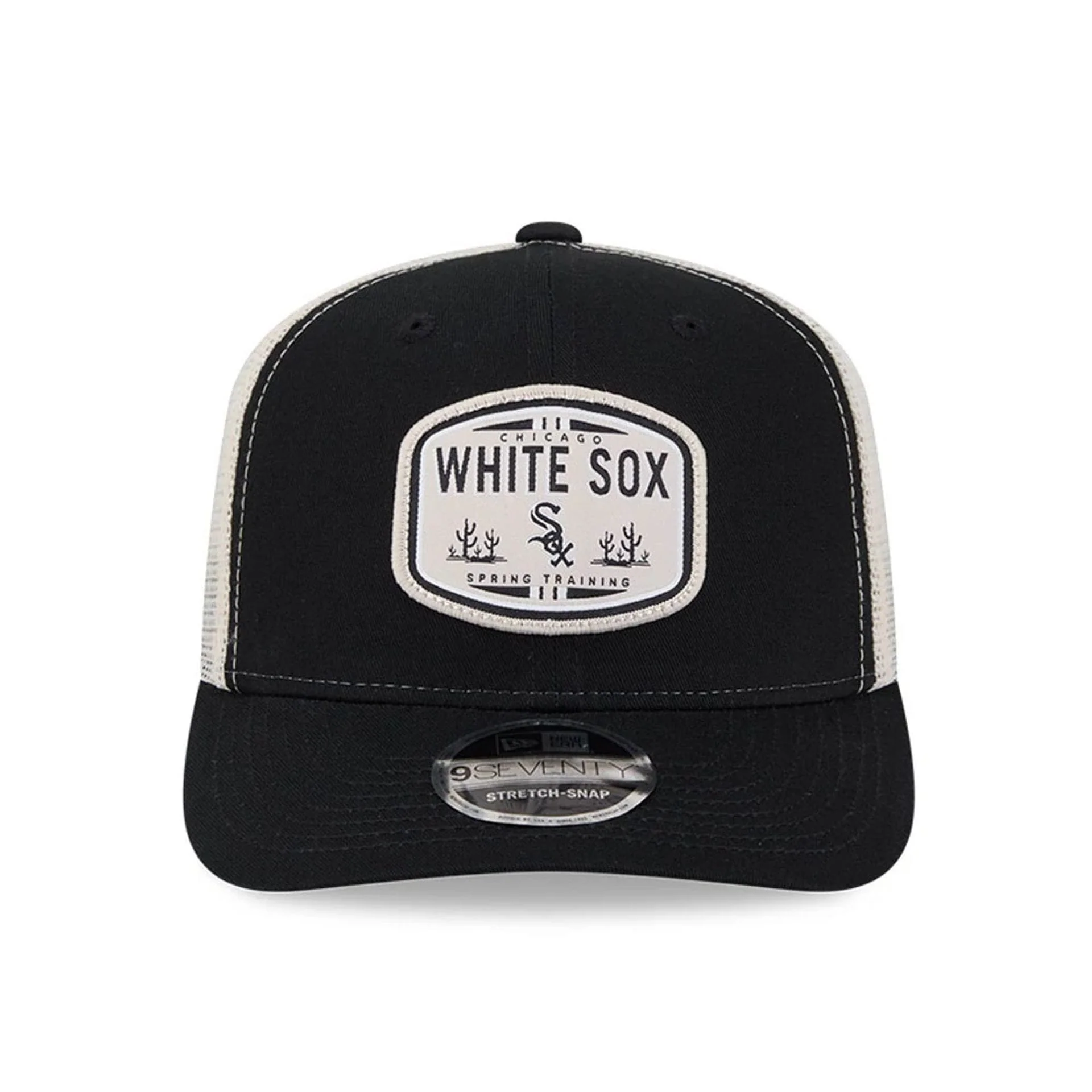 Chicago White Sox MLB Patch Black 9SEVENTY Stretch Snap Adjustable Cap - Image 3