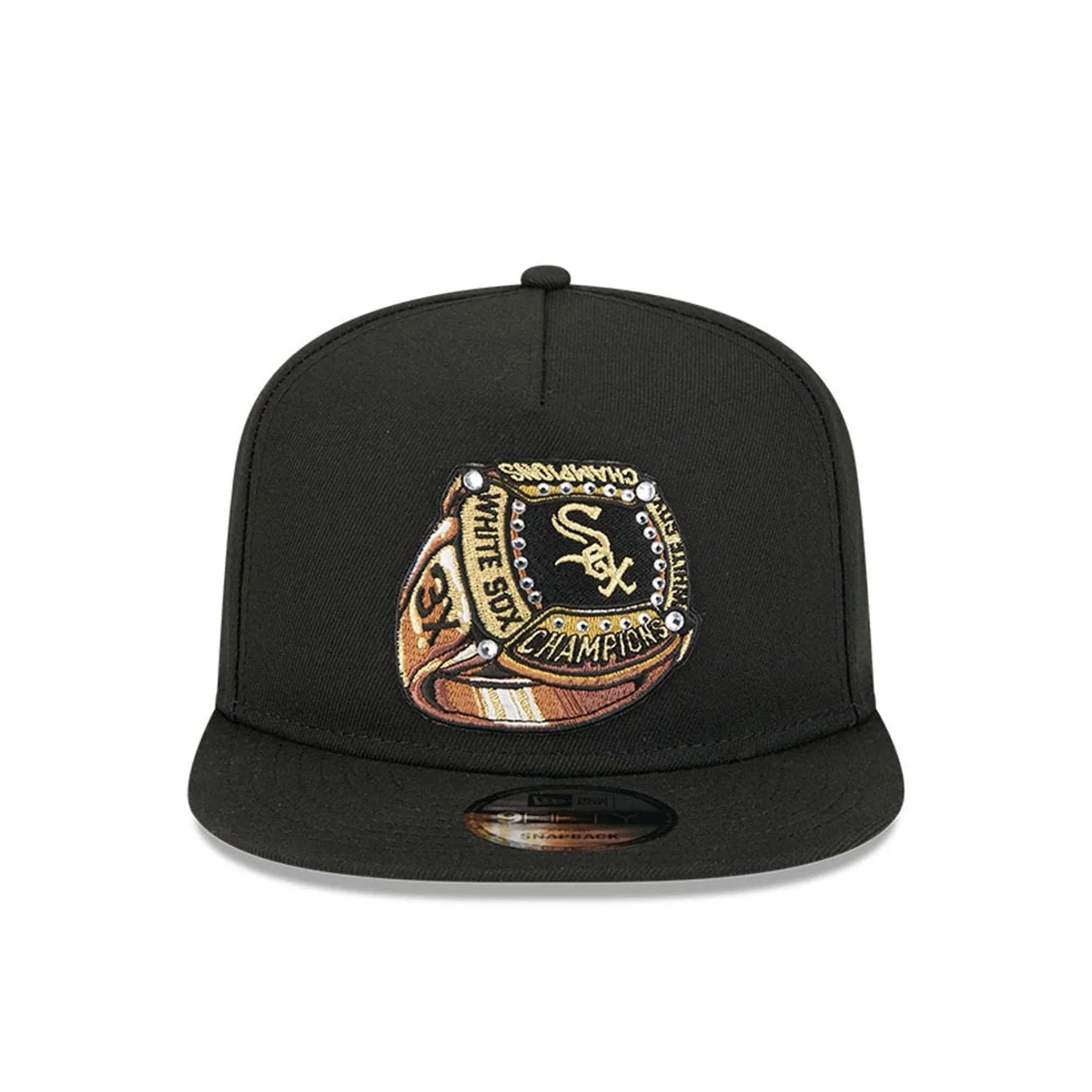 Chicago White Sox MLB Ring Black 9FIFTY A-Frame Snapback Adjustable Cap - Image 3