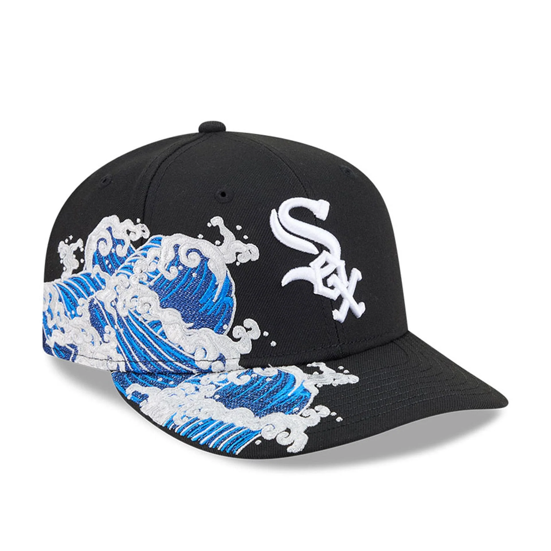 Chicago White Sox MLB Vissurf Black 9FIFTY Snapback Adjustable Cap