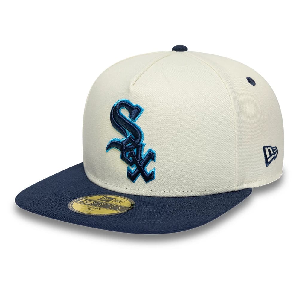 Chicago White Sox MLB White 59FIFTY A-Frame Fitted Cap - Image 4