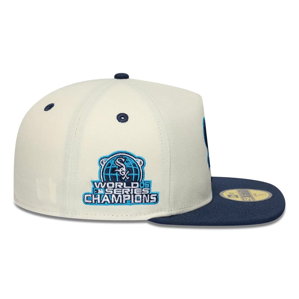 Chicago White Sox MLB White 59FIFTY A-Frame Fitted Cap - Image 5