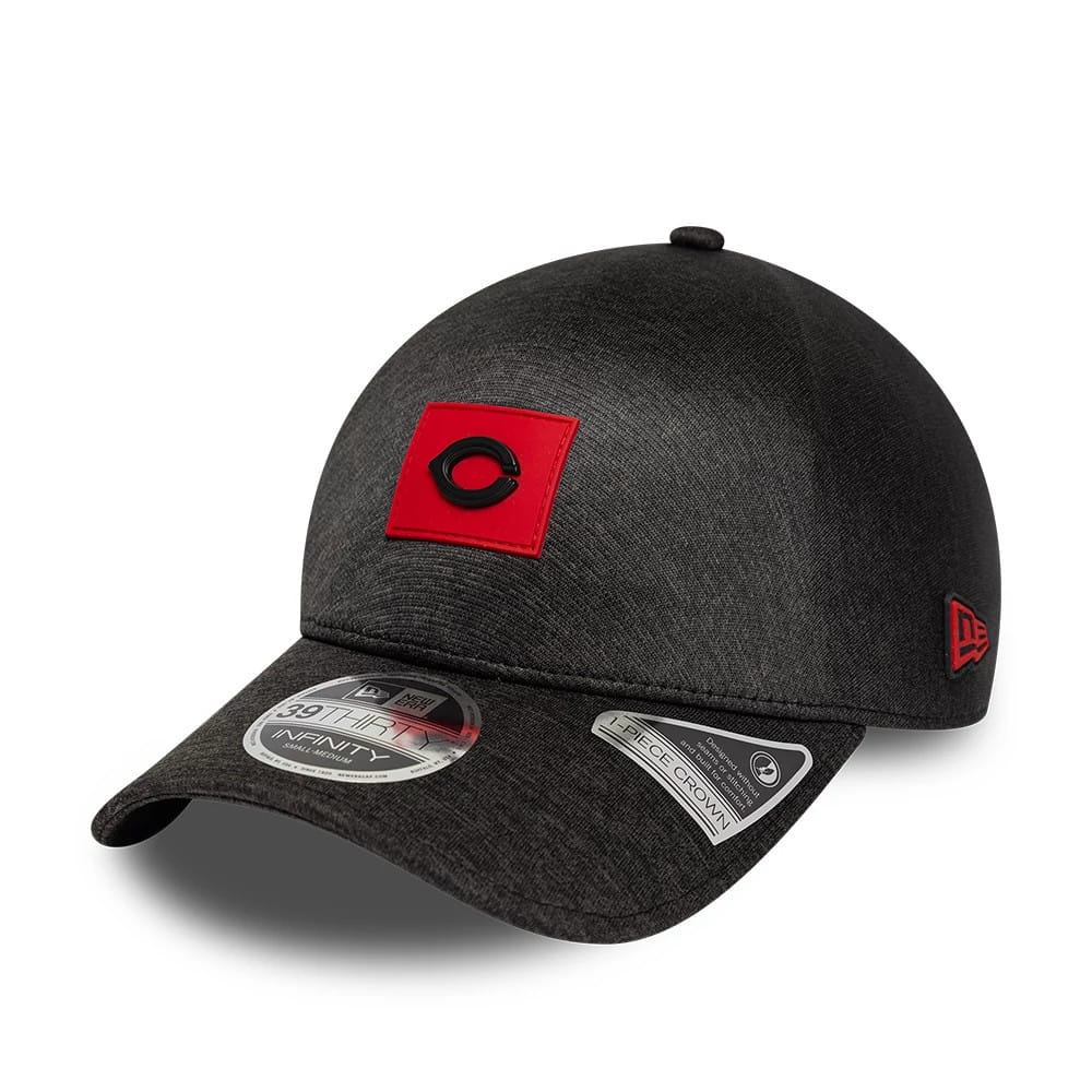 Cincinnati Reds MLB Clubhouse Black 39THIRTY Infinity Stretch Fit Cap - Image 3