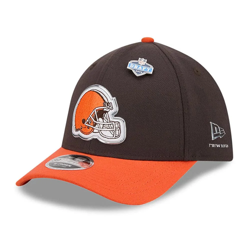 Cleveland Browns NFL Draft 2026 Dark Brown 39THIRTY M-Crown Stretch Fit Cap