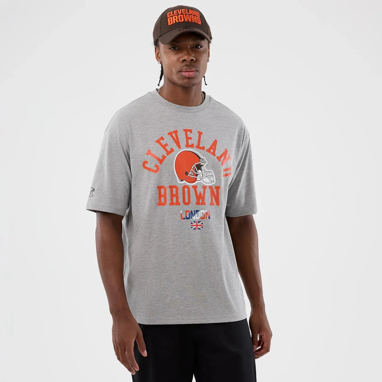 Cleveland Browns NFL International Series Games Grey Oversized T-Shirt