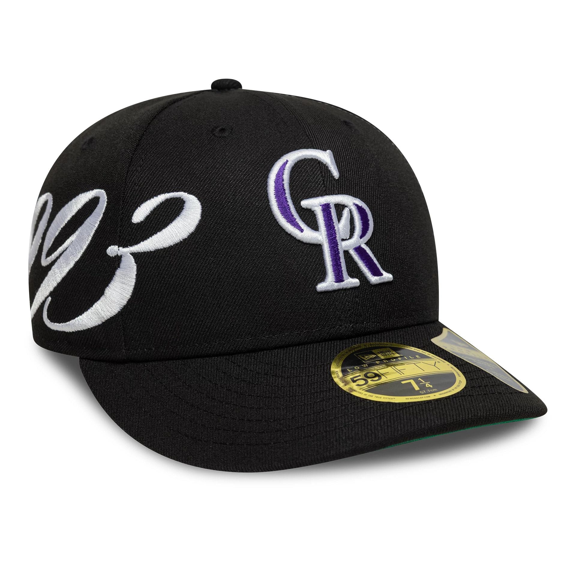 Colorado Rockies MLB Est Script Black Low Profile 59FIFTY Fitted Cap