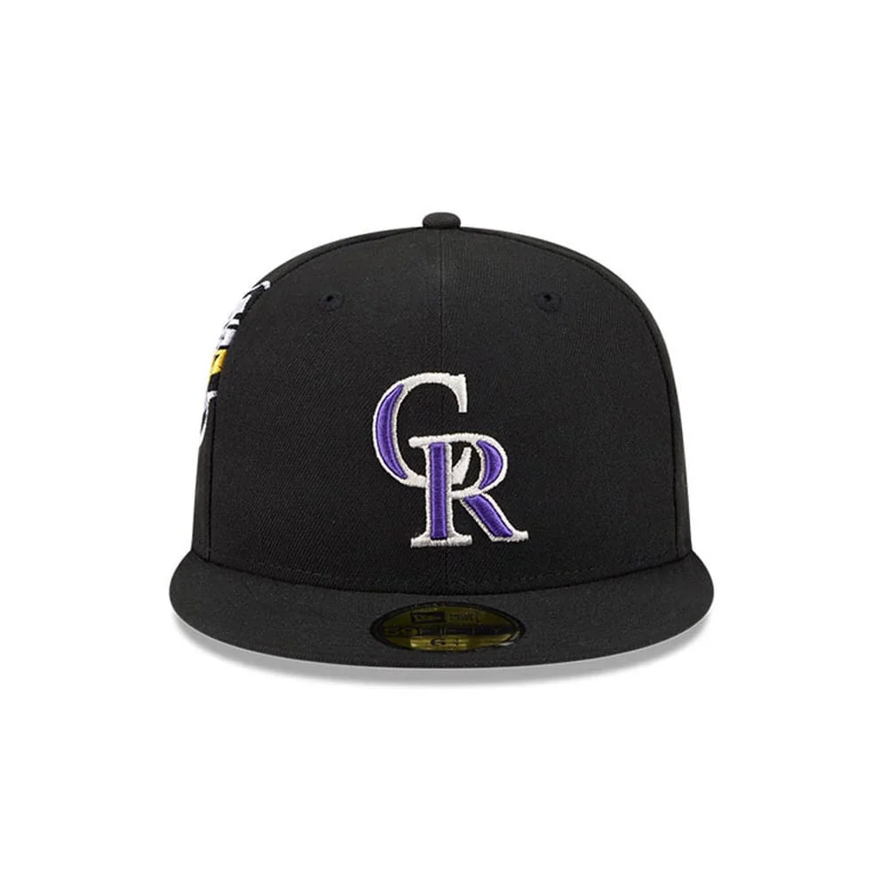 Colorado Rockies MLB Hidden Hit Black 59FIFTY Fitted Cap - Image 3