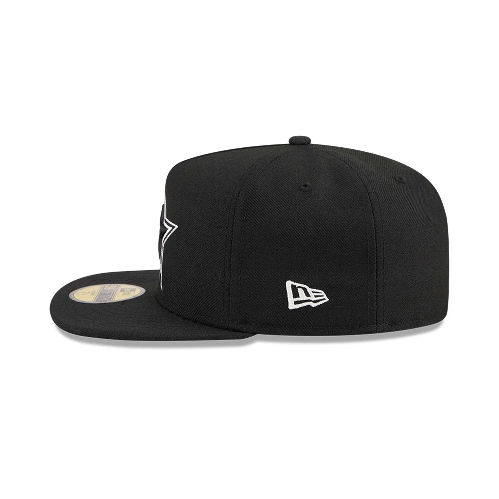 Dallas Cowboys NFL Chiseled Embroidery Black 59FIFTY A-Frame Fitted Cap - Image 7