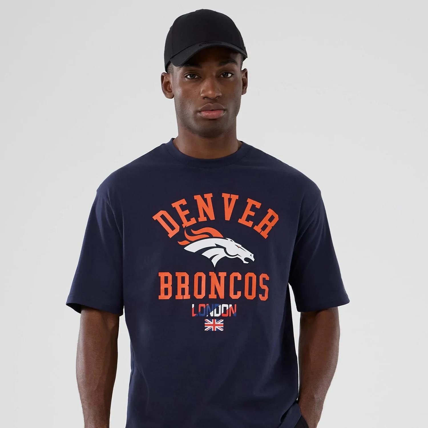 Denver Broncos NFL International Series Games 2025 Navy Oversized T-Shirt - Image 7