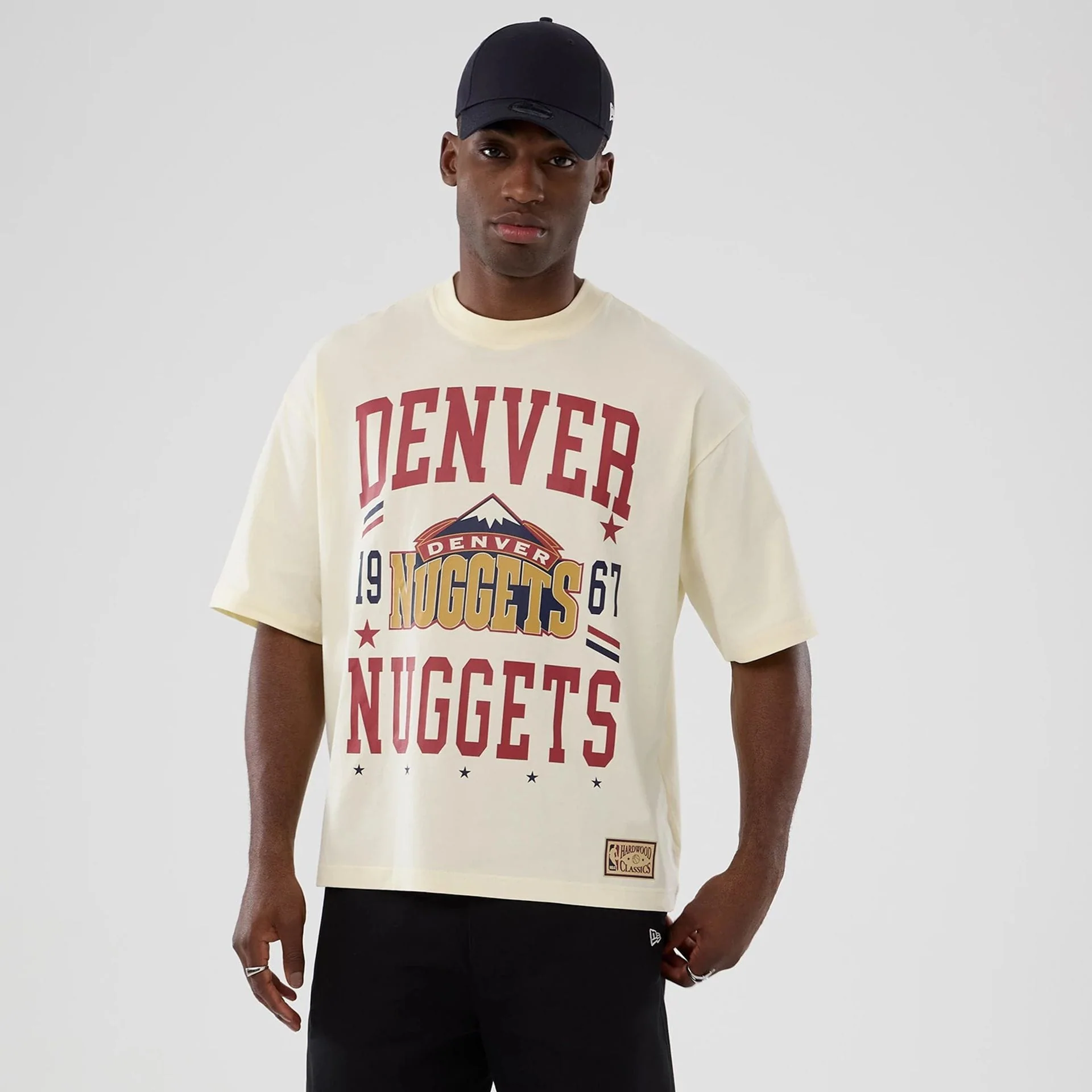 Denver Nuggets NBA Hardwood Classic Cream T-Shirt