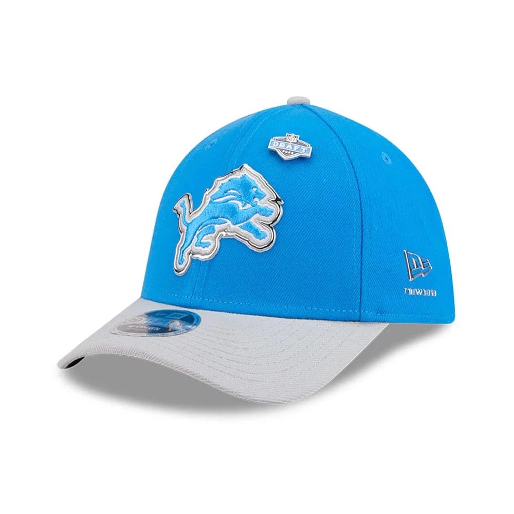 Detroit Lions NFL Draft 2026 Blue 39THIRTY M-Crown Stretch Fit Cap