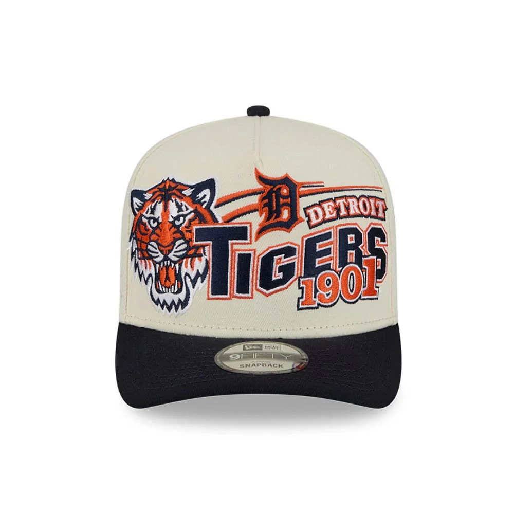 Detroit Tigers MLB Classic White 9FIFTY A-Frame Snapback Adjustable Cap - Image 3