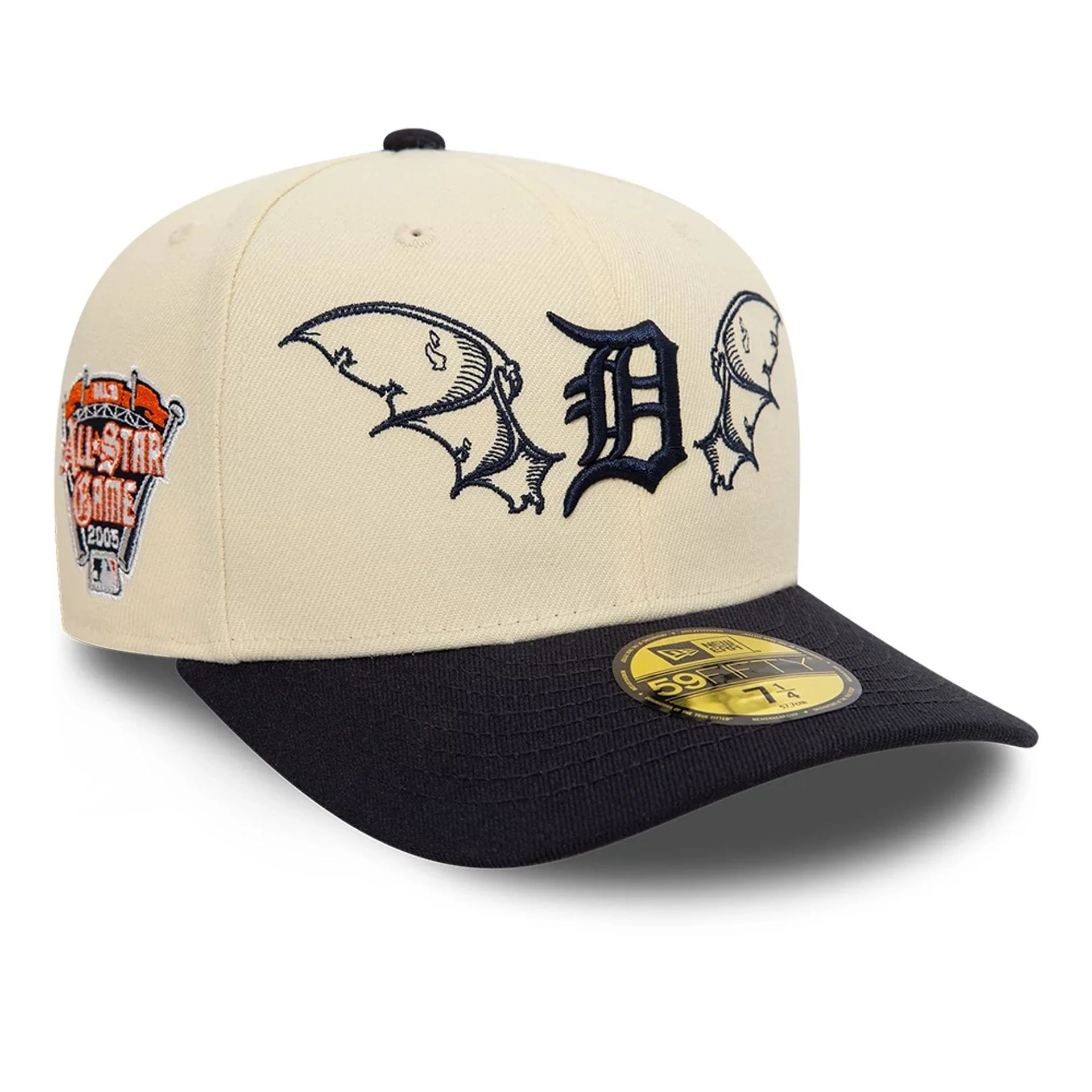 Detroit Tigers MLB Team Wings Light Beige 59FIFTY Fitted Cap