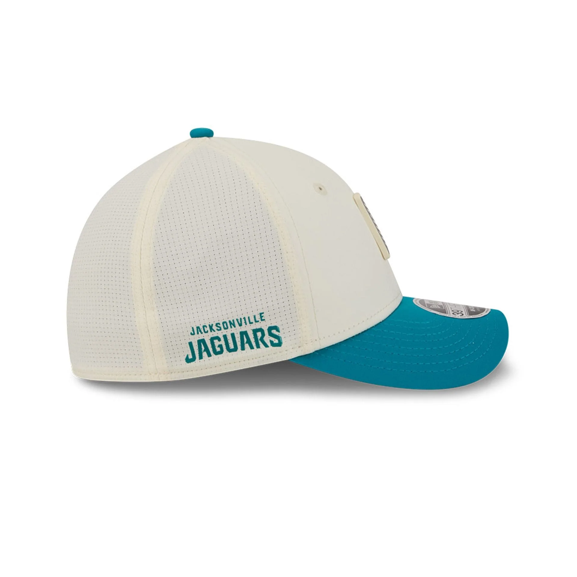 Jaguars NFL Training 2026 White 39THIRTY M-Crown Stretch Fit Cap - Image 5