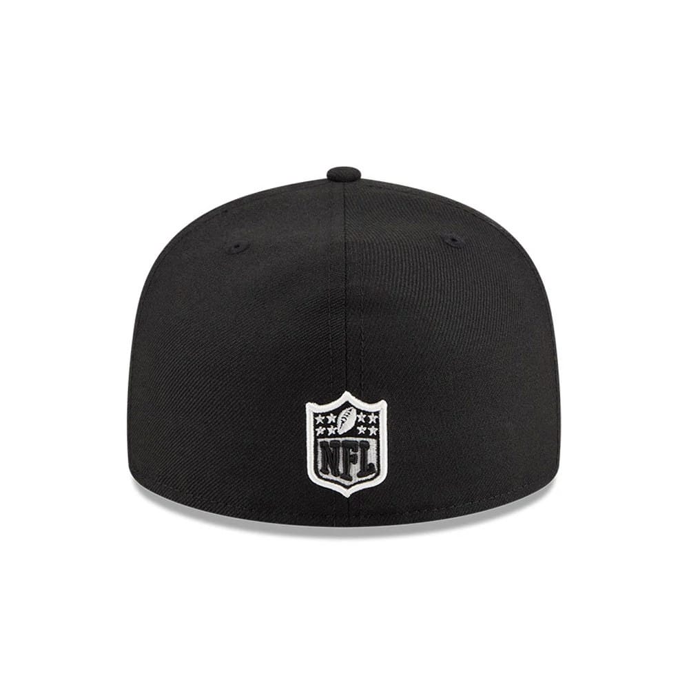 Kansas City Chiefs NFL Chiseled Embroidery Black 59FIFTY A-Frame Fitted Cap - Image 3