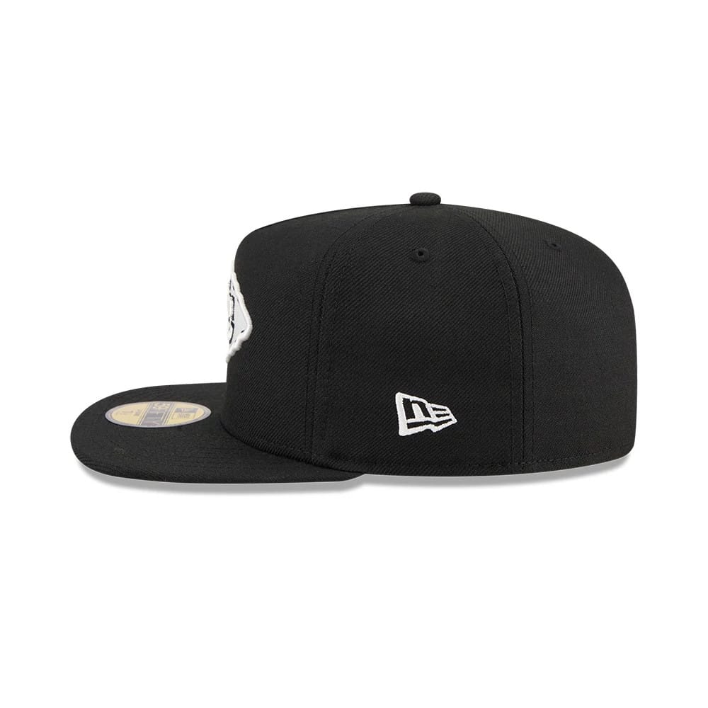 Kansas City Chiefs NFL Chiseled Embroidery Black 59FIFTY A-Frame Fitted Cap - Image 7