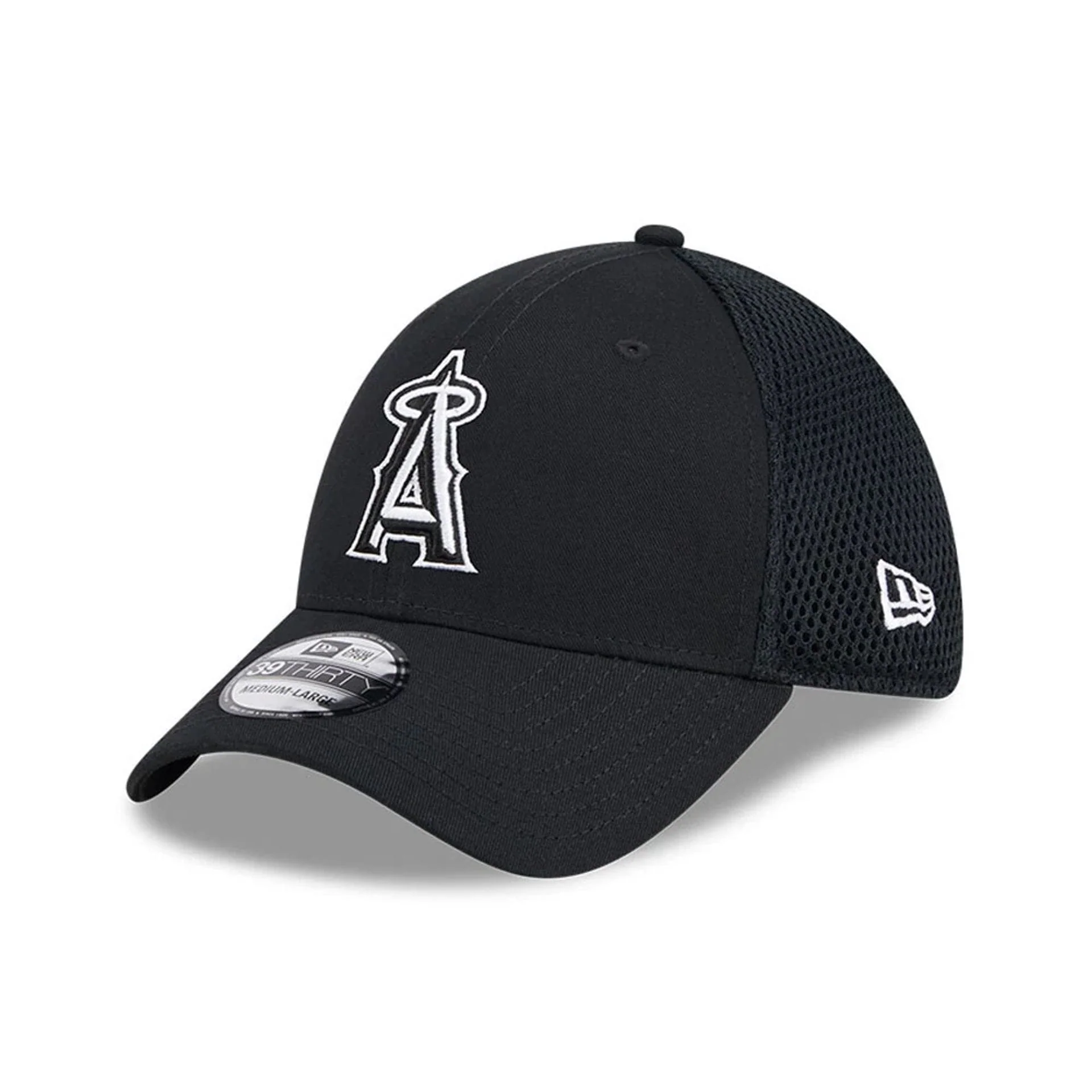 LA Angels MLB Evergreen Neo Black 39THIRTY Stretch Fit Cap