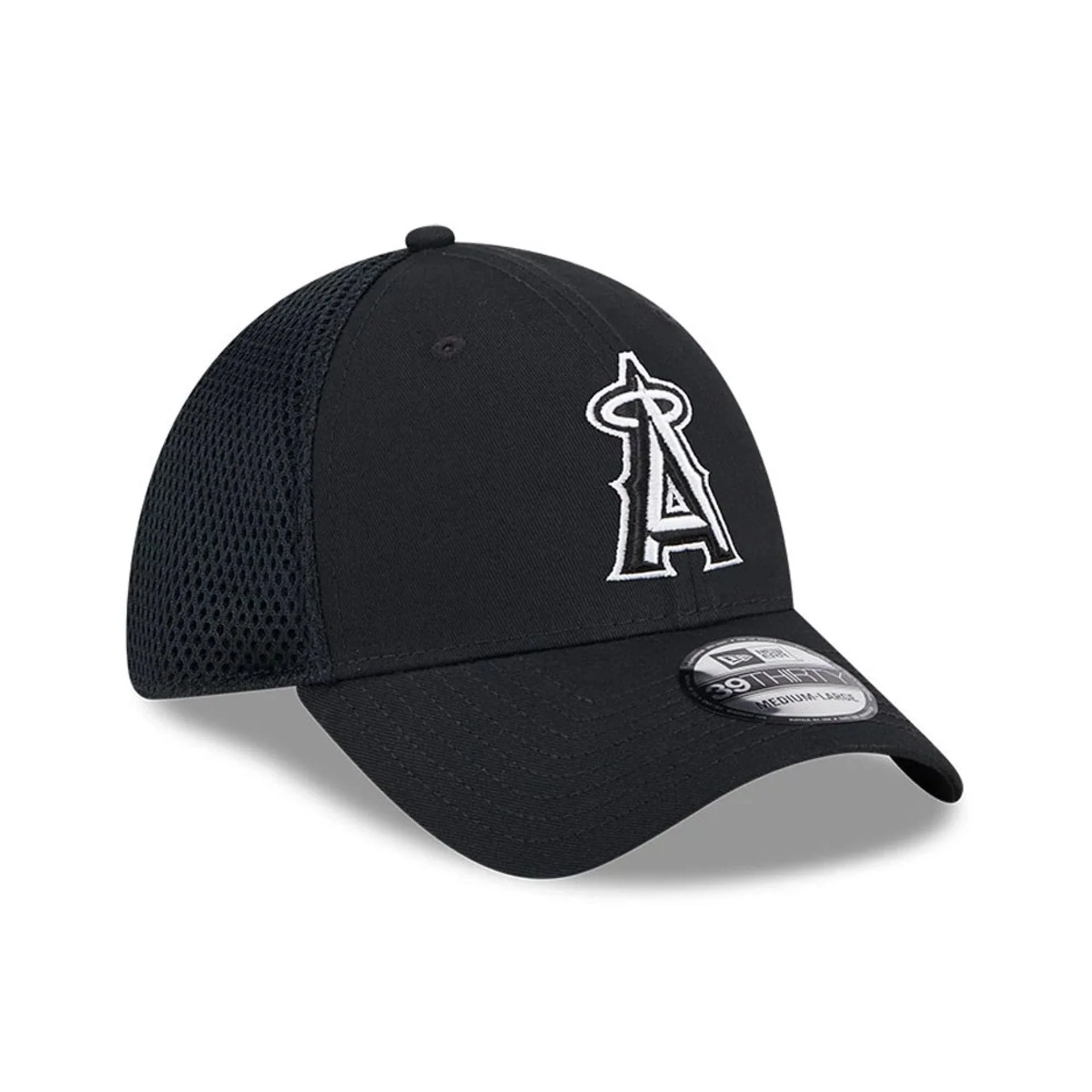 LA Angels MLB Evergreen Neo Black 39THIRTY Stretch Fit Cap - Image 3