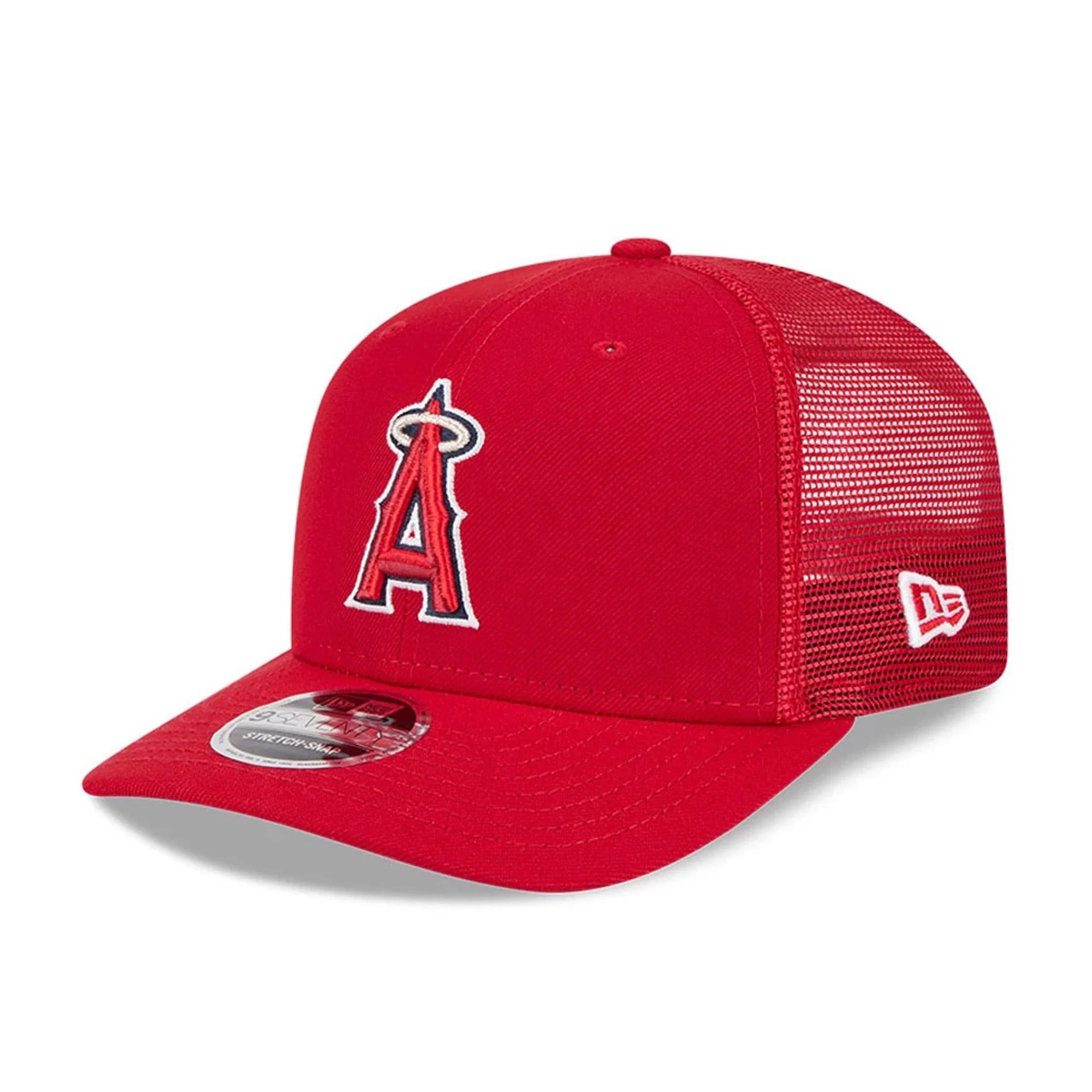 LA Angels MLB Evergreen Red 9SEVENTY Stretch Snap Adjustable Cap