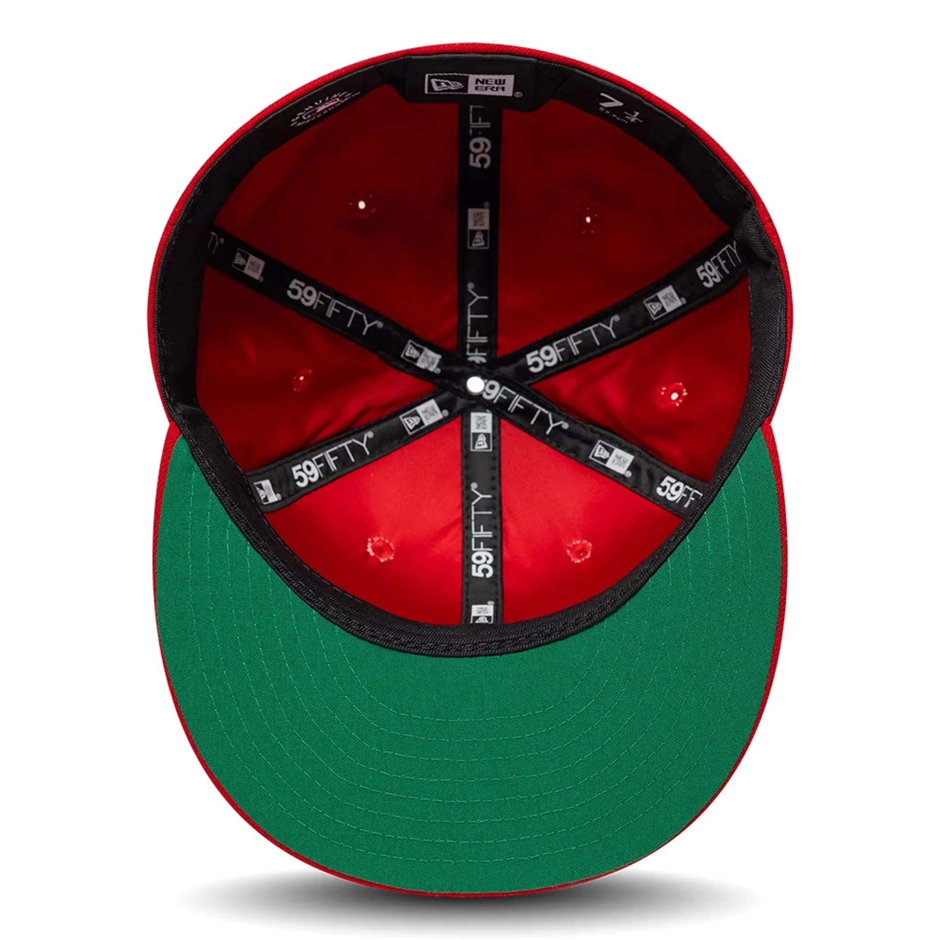 LA Angels MLB Sidepatch Satin Lined Red 59FIFTY Fitted Cap - Image 2