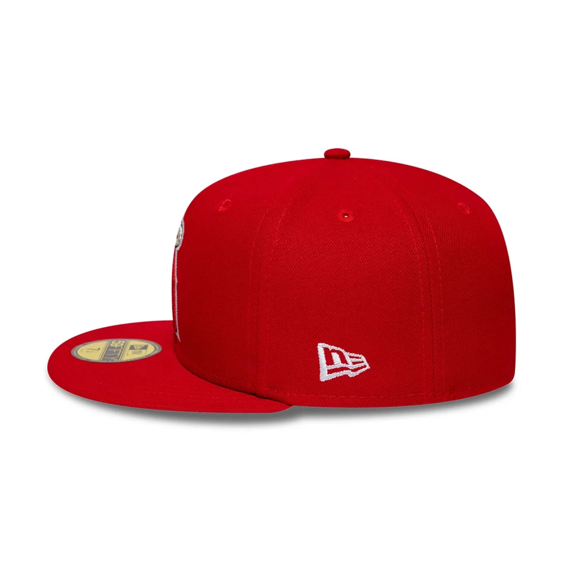LA Angels MLB Sidepatch Satin Lined Red 59FIFTY Fitted Cap - Image 6