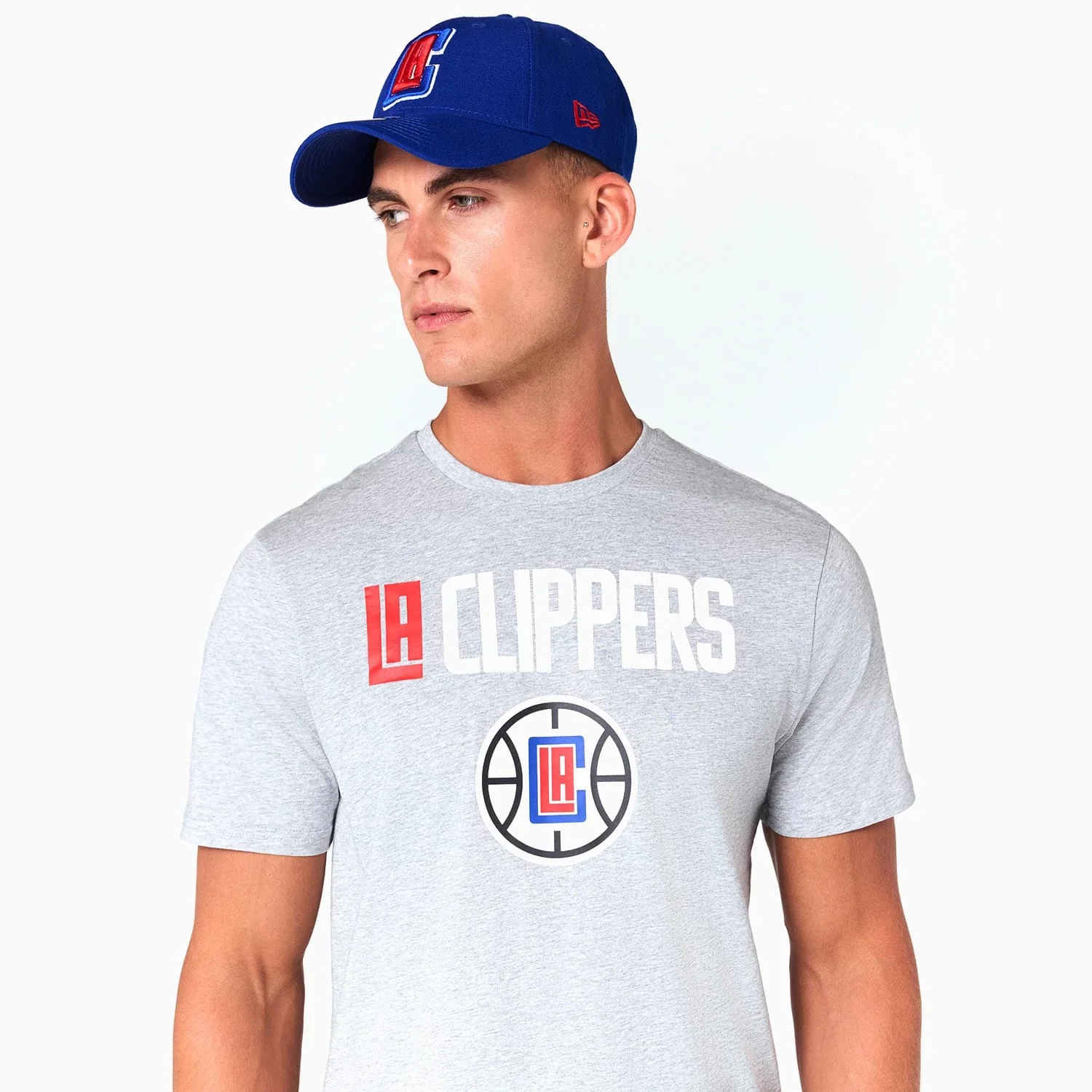LA Clippers NBA Grey T-Shirt - Image 5