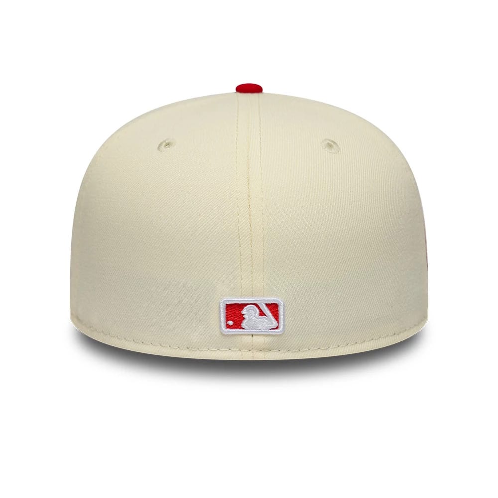 LA Dodgers MLB Chrome Scarlet Cream 59FIFTY Fitted Cap - Image 6