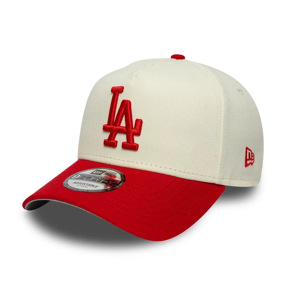 LA Dodgers MLB Chrome Scarlet Cream 9FORTY A-Frame Adjustable Cap