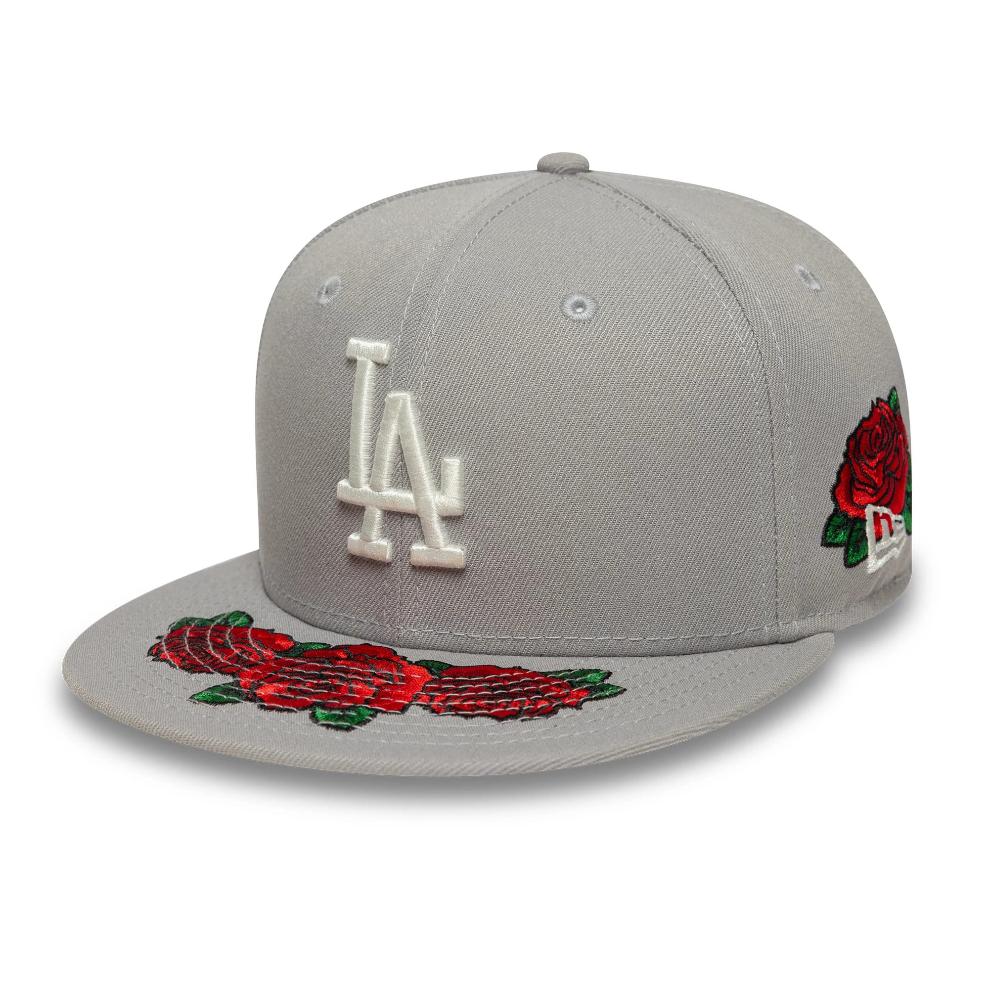 LA Dodgers MLB Cooperstown Floral Grey 59FIFTY Fitted Cap