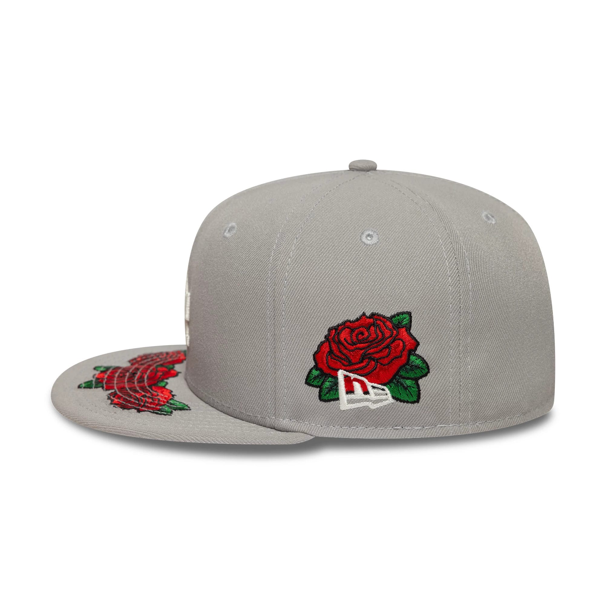 LA Dodgers MLB Cooperstown Floral Grey 59FIFTY Fitted Cap - Image 5