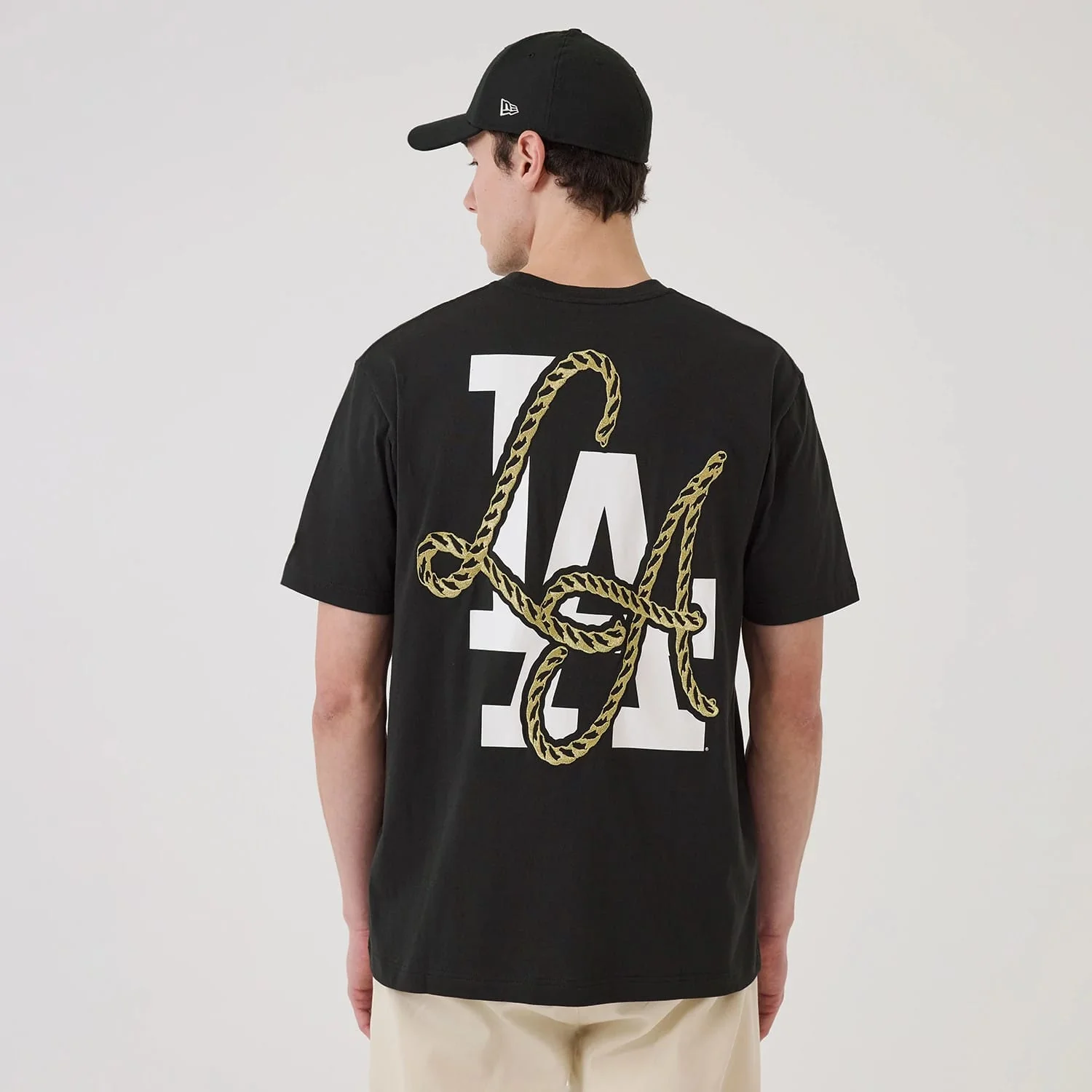 LA Dodgers MLB Cowboy Graphic Black T-Shirt - Image 2