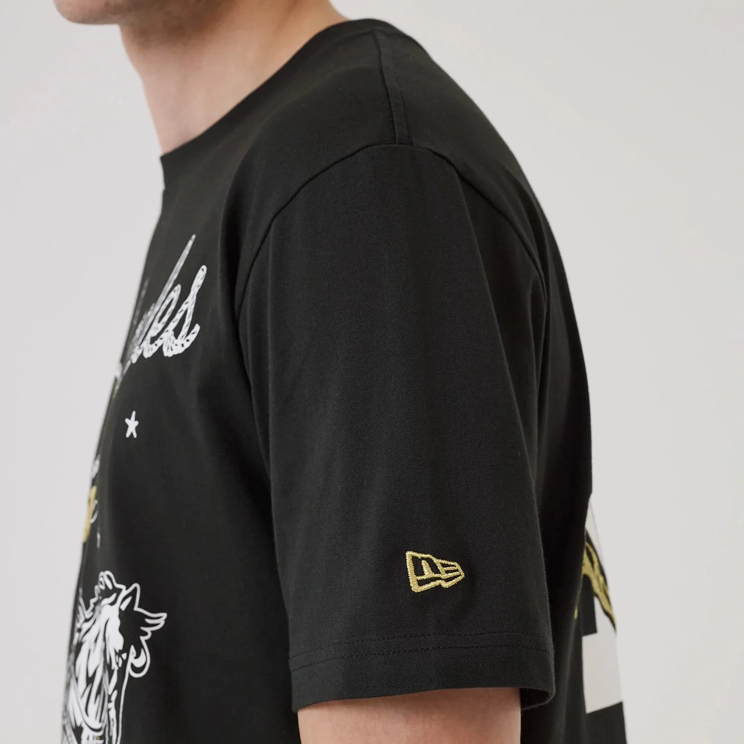 LA Dodgers MLB Cowboy Graphic Black T-Shirt - Image 6