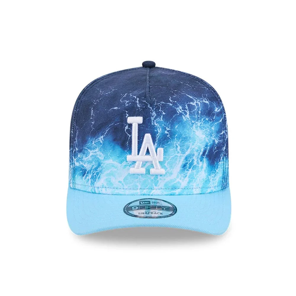 LA Dodgers MLB Deep Water Blue 9FIFTY A-Frame Snapback Adjustable Cap - Image 2