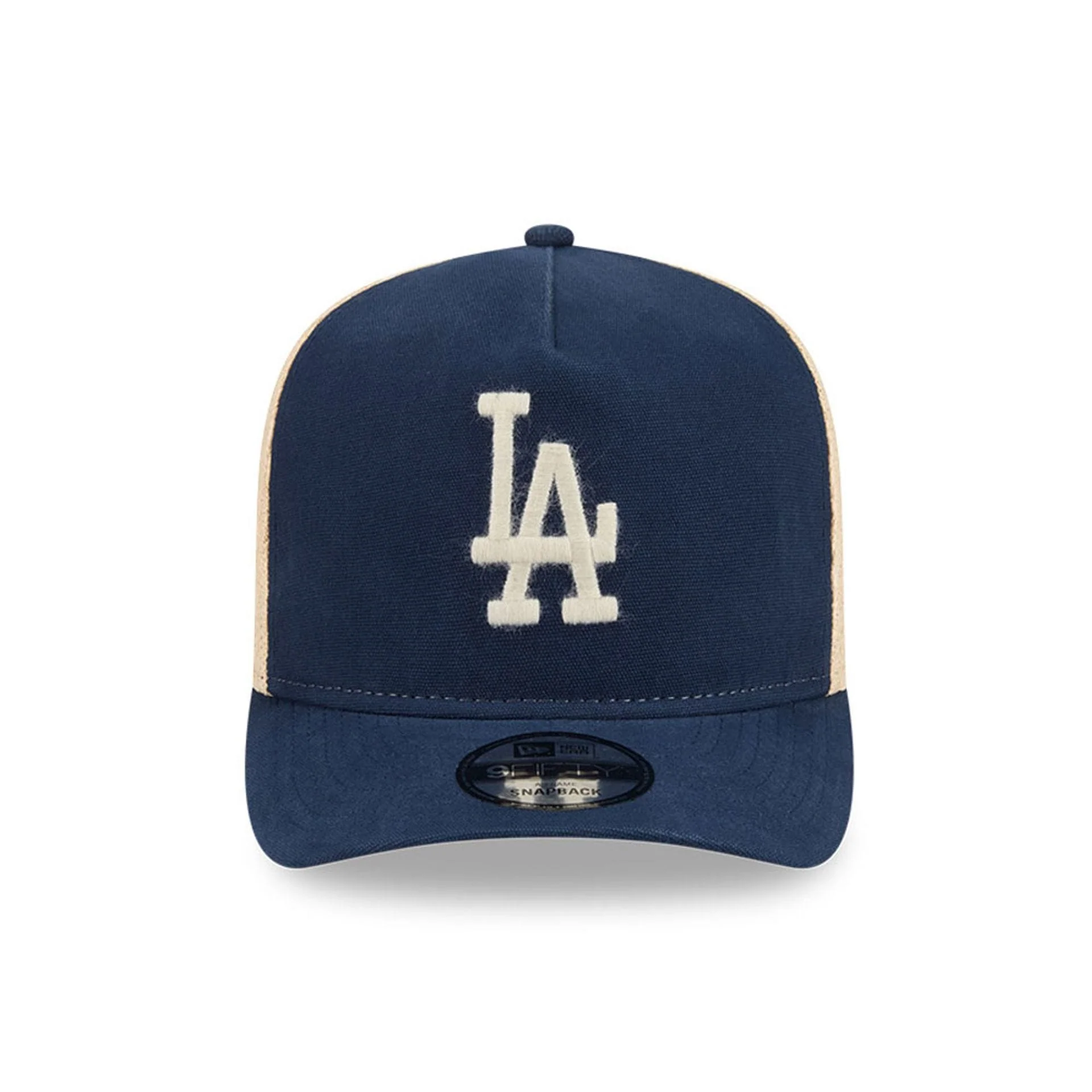 LA Dodgers MLB Grained Dark Blue 9FIFTY A-Frame Snapback Adjustable Cap - Image 3
