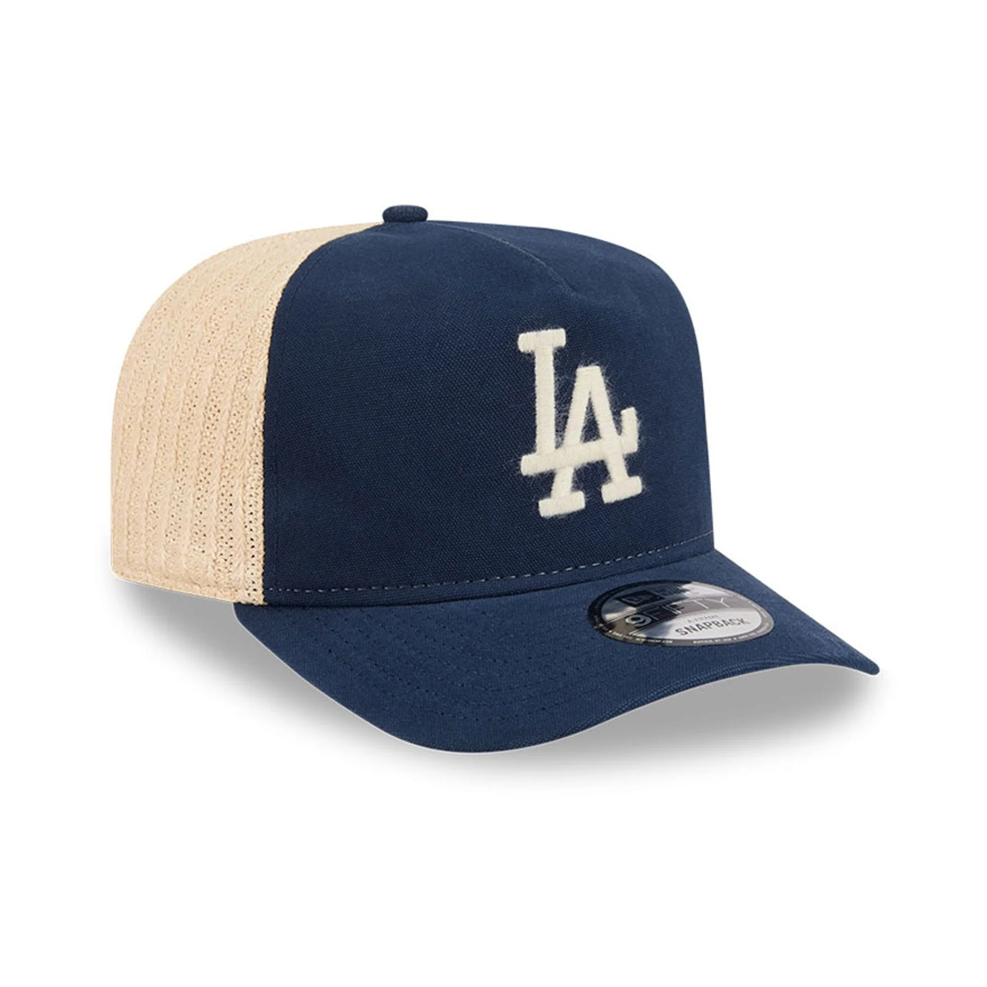 LA Dodgers MLB Grained Dark Blue 9FIFTY A-Frame Snapback Adjustable Cap - Image 4