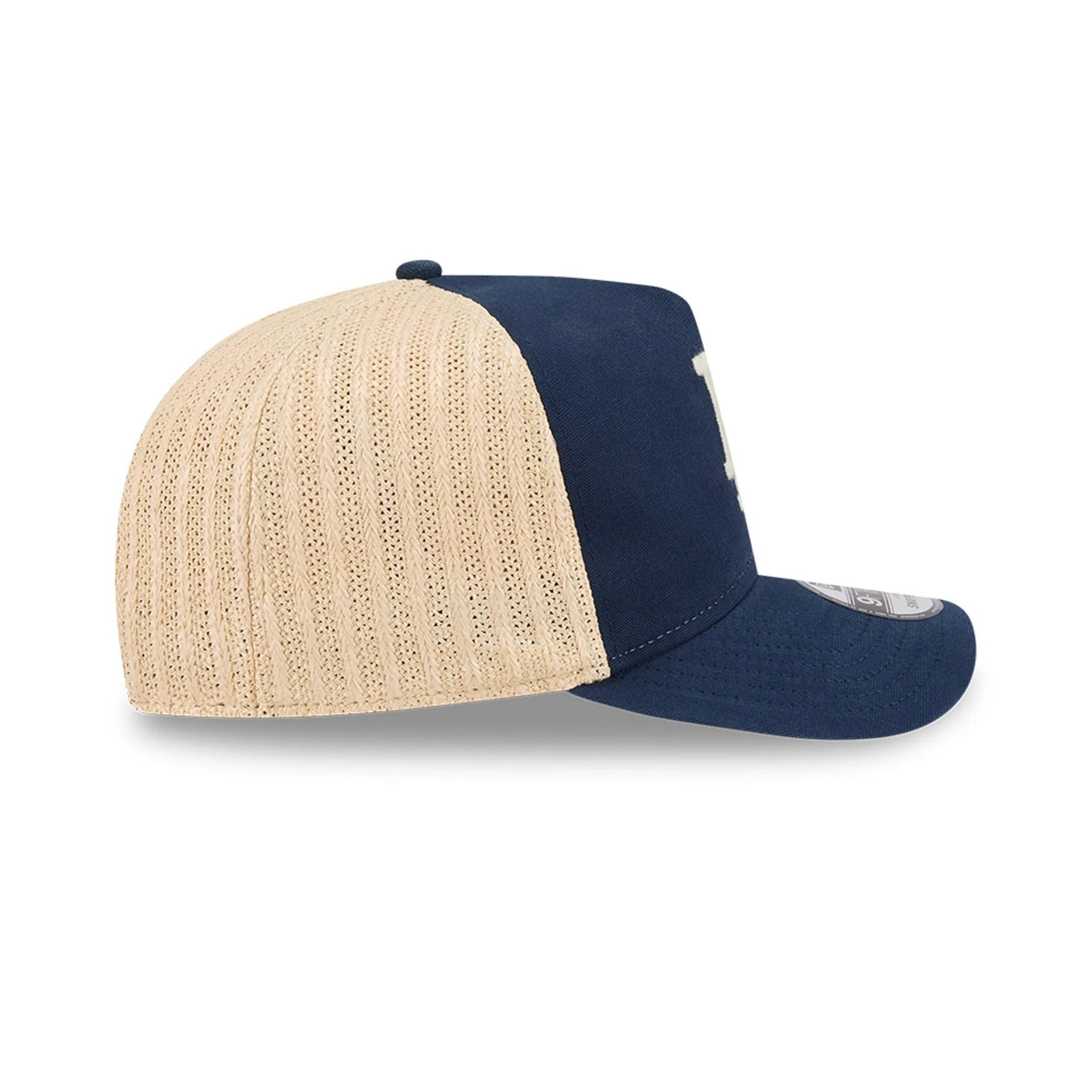 LA Dodgers MLB Grained Dark Blue 9FIFTY A-Frame Snapback Adjustable Cap - Image 7
