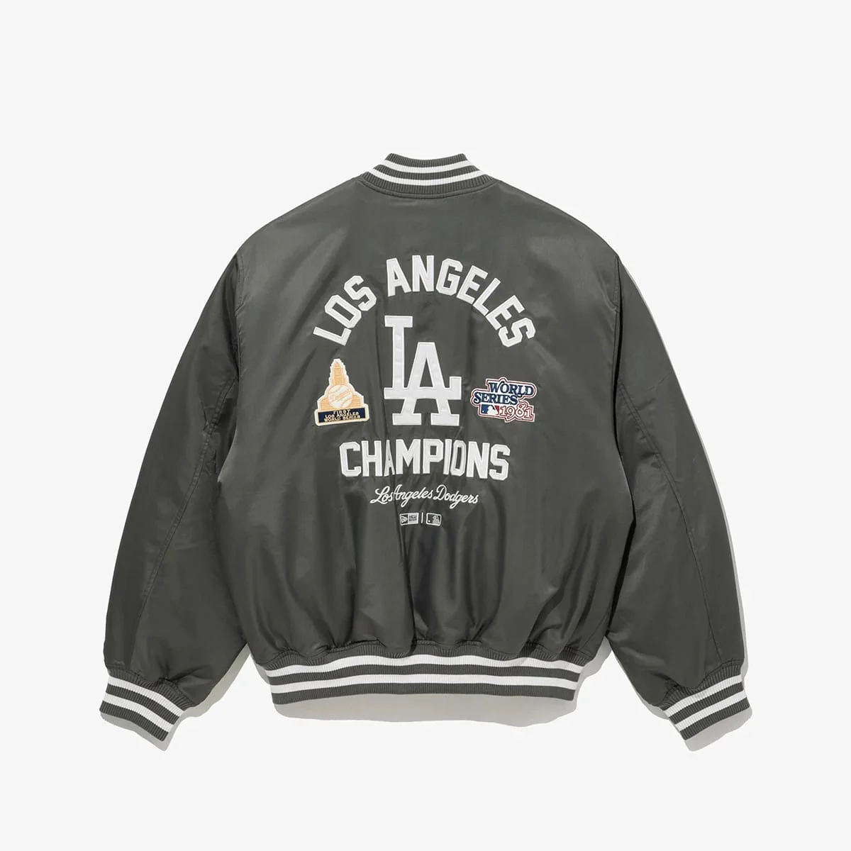 LA Dodgers MLB Grey Stadium Jacket - Image 2