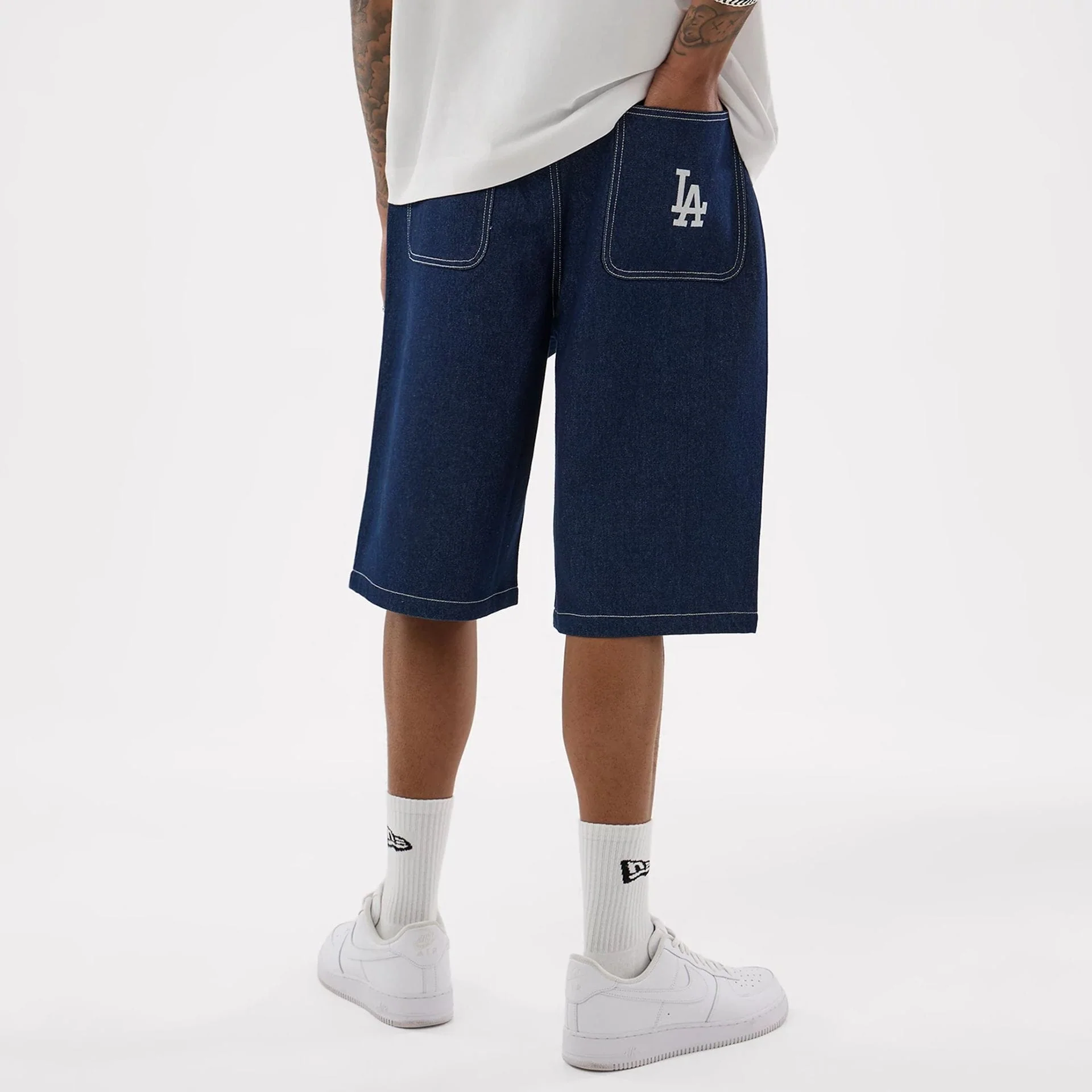 LA Dodgers MLB Jort Dark Blue Oversized Shorts - Image 2