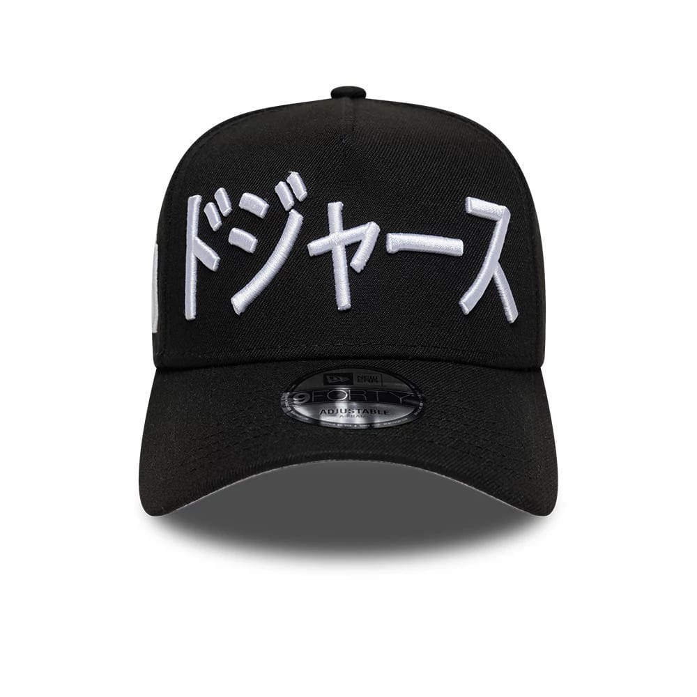 LA Dodgers MLB Kanji Black 9FORTY A-Frame Adjustable Cap - Image 3