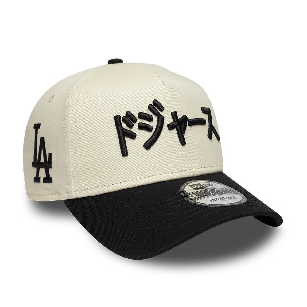 LA Dodgers MLB Kanji Cream 9FORTY A-Frame Adjustable Cap