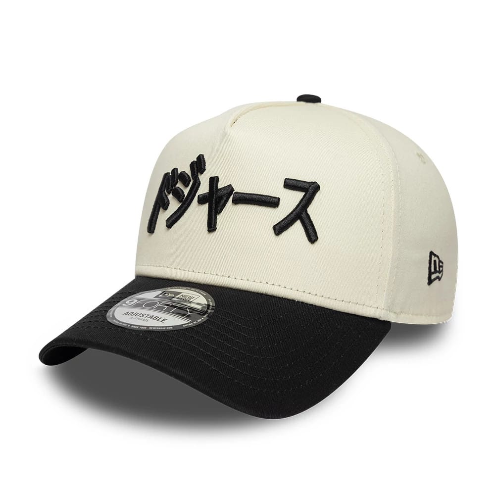LA Dodgers MLB Kanji Cream 9FORTY A-Frame Adjustable Cap - Image 3