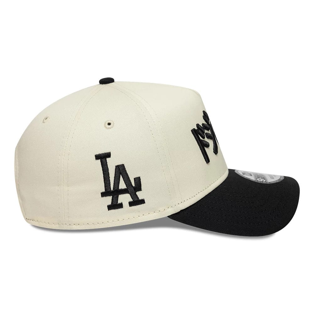 LA Dodgers MLB Kanji Cream 9FORTY A-Frame Adjustable Cap - Image 4