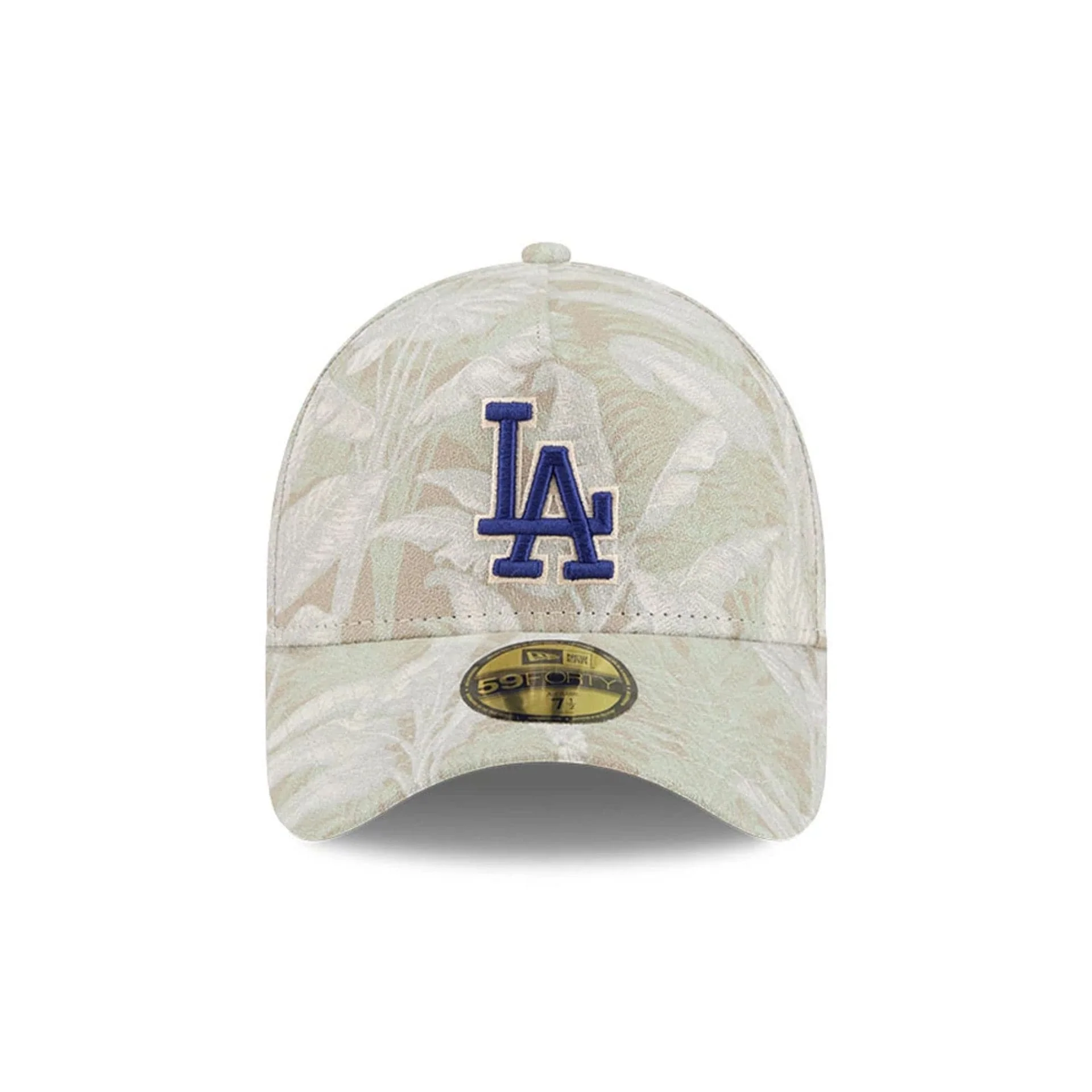 LA Dodgers MLB Leafy Palm Light Beige 59FORTY A-Frame Fitted Cap - Image 3