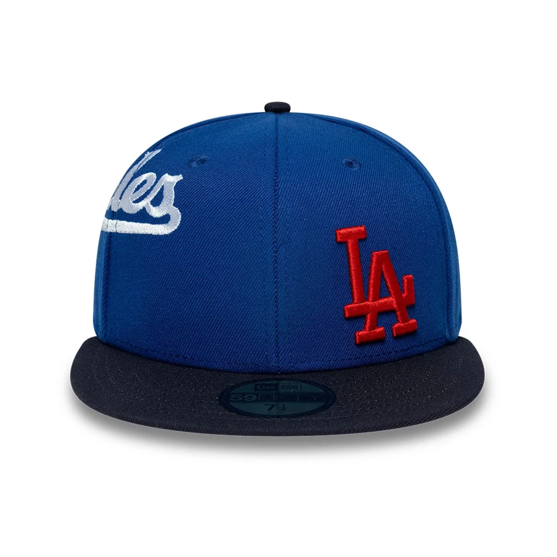 LA Dodgers MLB Multi Logo Satin Lined Blue 59FIFTY Fitted Cap - Image 3